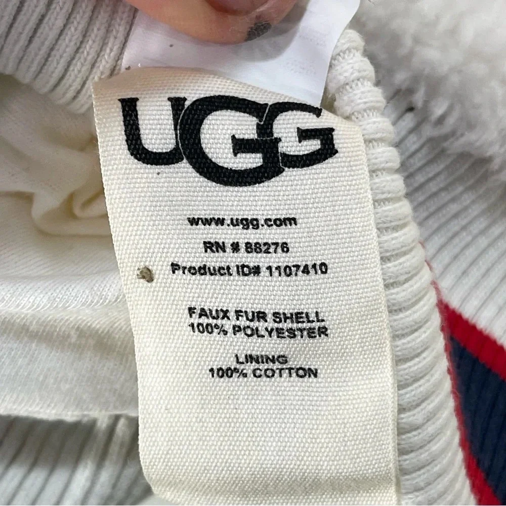 UGG AUSTRALIA KAILANI SHERPA HOODIE  PULLOVER CREAM SIZE M - Picture 12 of 14